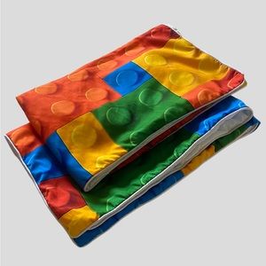 Construction building block pillow case shams